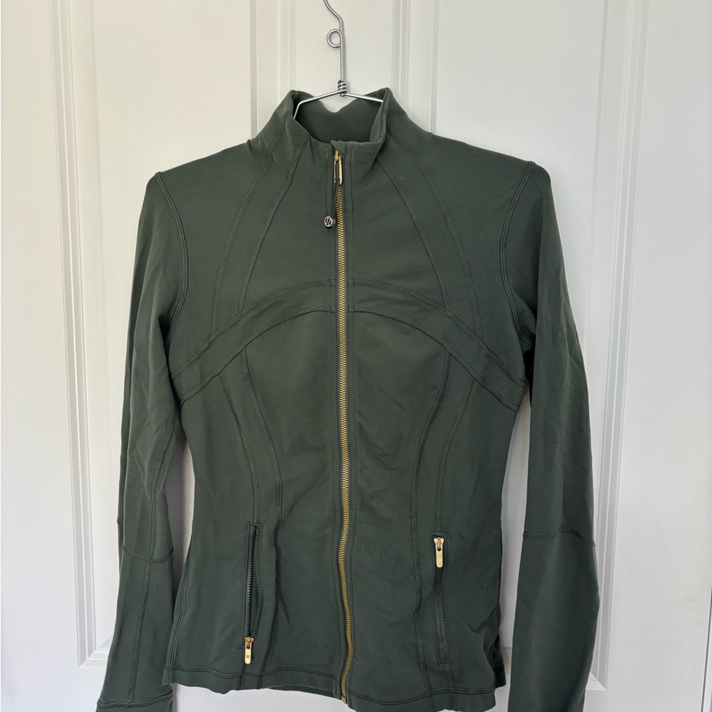 Lululemon Green & Gold Zipper Define Jacket